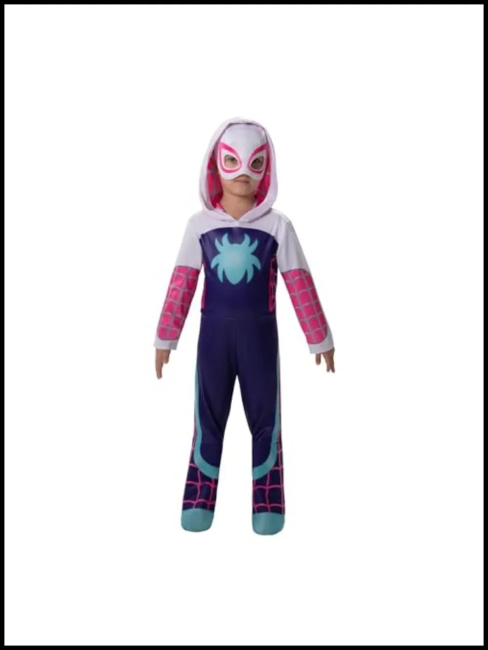 Marvel Toddler Ghost Spider Costume Padded Jumpsuit Halloween - 3T-4T